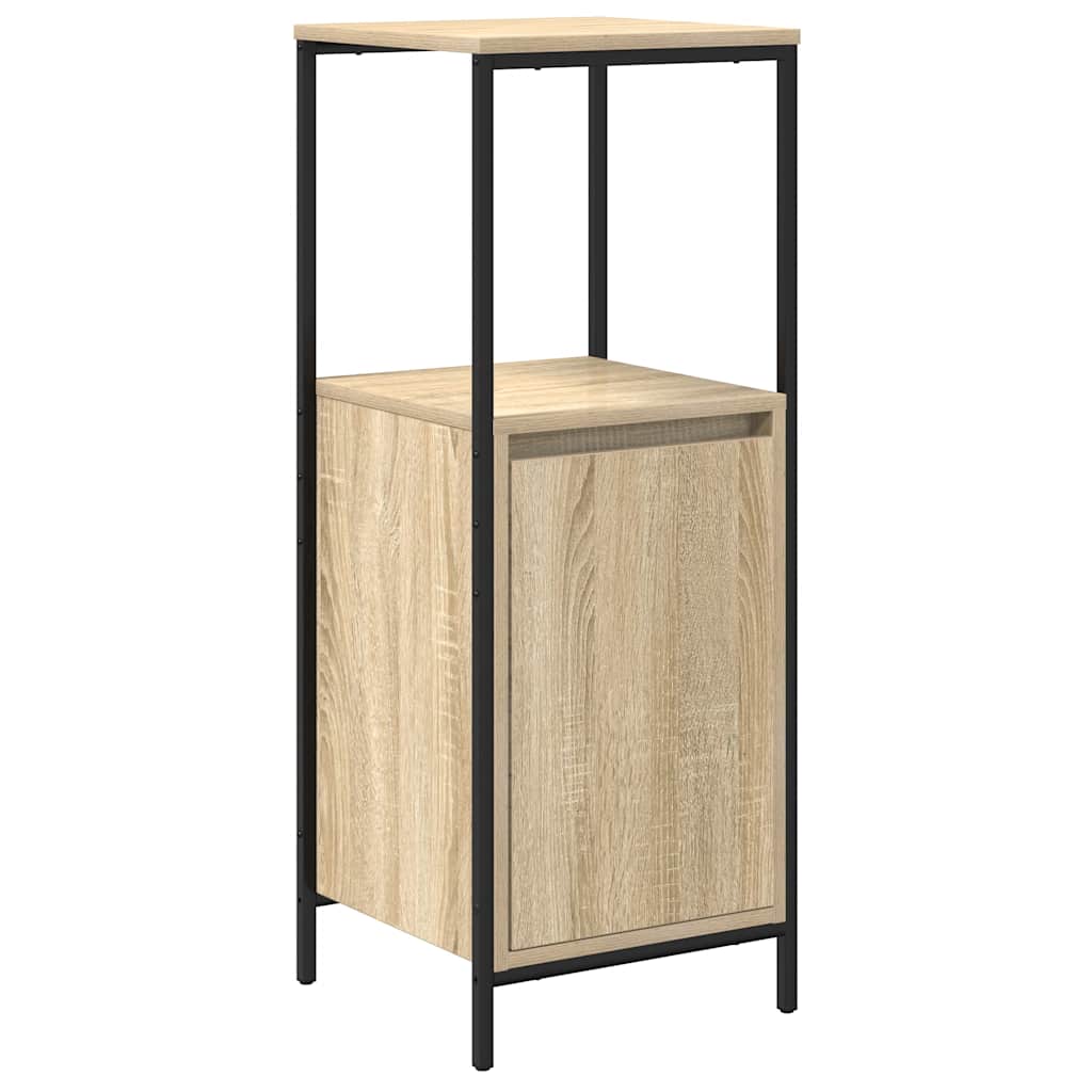 Badrumsskåp med hyllor sonoma-ek 36x35x95 cm