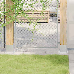 Stolpbaser fyrkant 4 st silver 121x121 mm galvaniserat stål