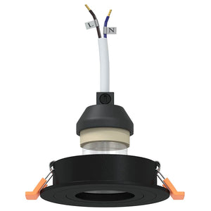 Spotlight 6 pcs Svart 9 x 9 x 2 cm Aluminium