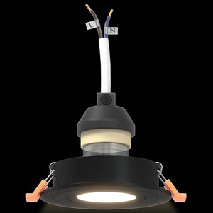 Spotlight 12 pcs Svart 9 x 9 x 2 cm Aluminium