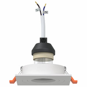 Spotlight 6 pcs Vit 9 x 9 x 2 cm Aluminium