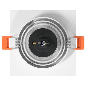 Spotlight 6 pcs Vit 9 x 9 x 2 cm Aluminium