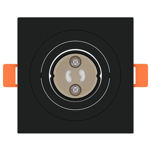 Spotlight 24 pcs Svart 9 x 9 x 2 cm Aluminium