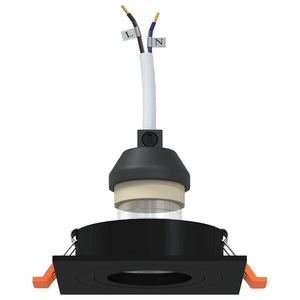 Spotlight 24 pcs Svart 9 x 9 x 2 cm Aluminium