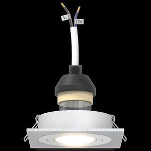 Spotlight 12 pcs Silver 9 x 9 x 2 cm Aluminium