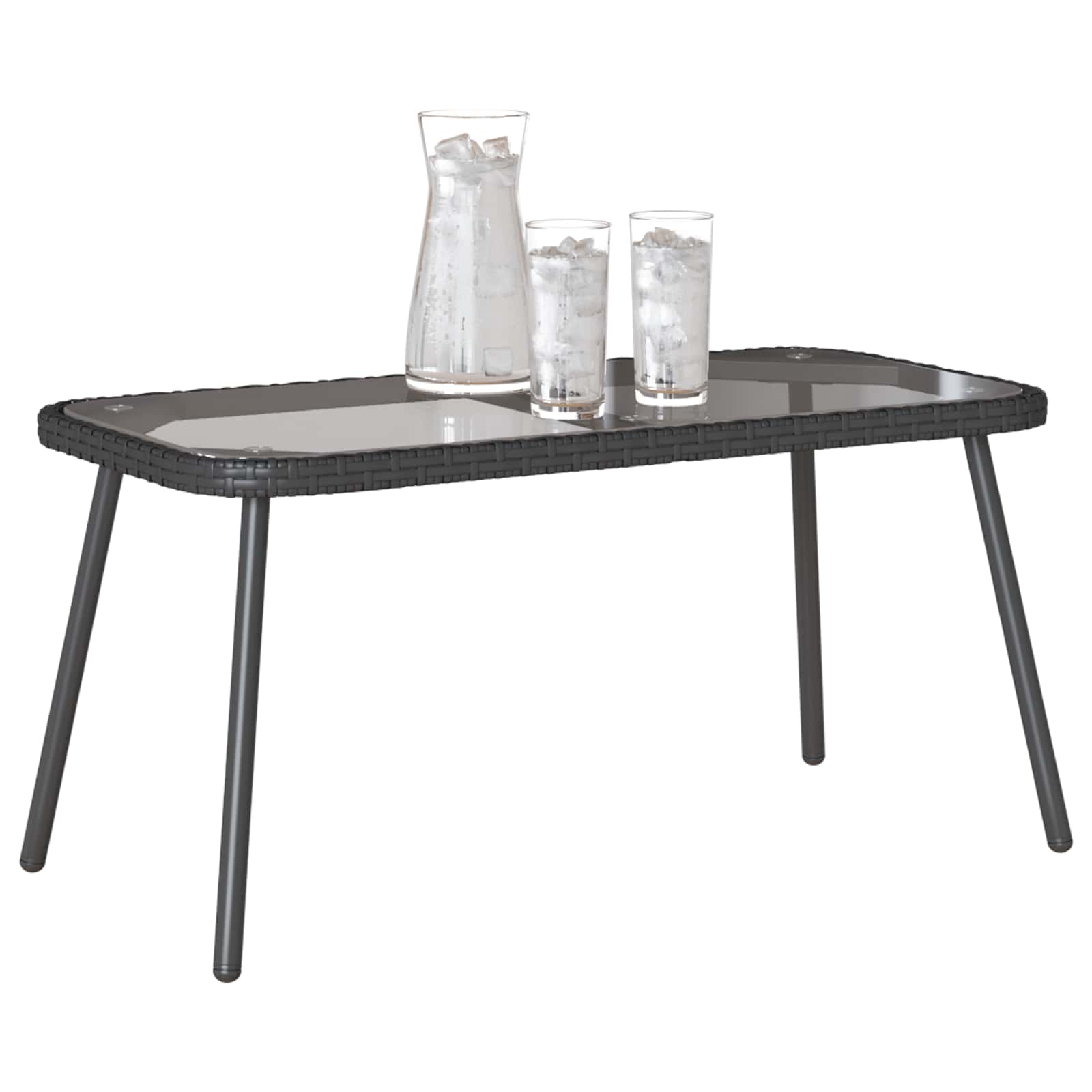 Kaffeebord Svart 90 x 45 x 43 cm konstrotting