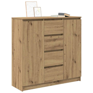 Skänk med lådor hantverksmässig ek 100,5x35x98,5 cm