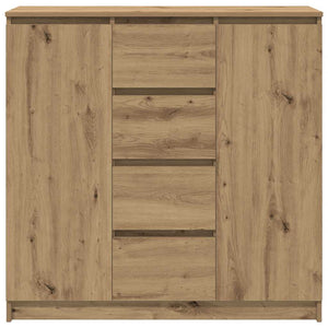 Skänk med lådor hantverksmässig ek 100,5x35x98,5 cm