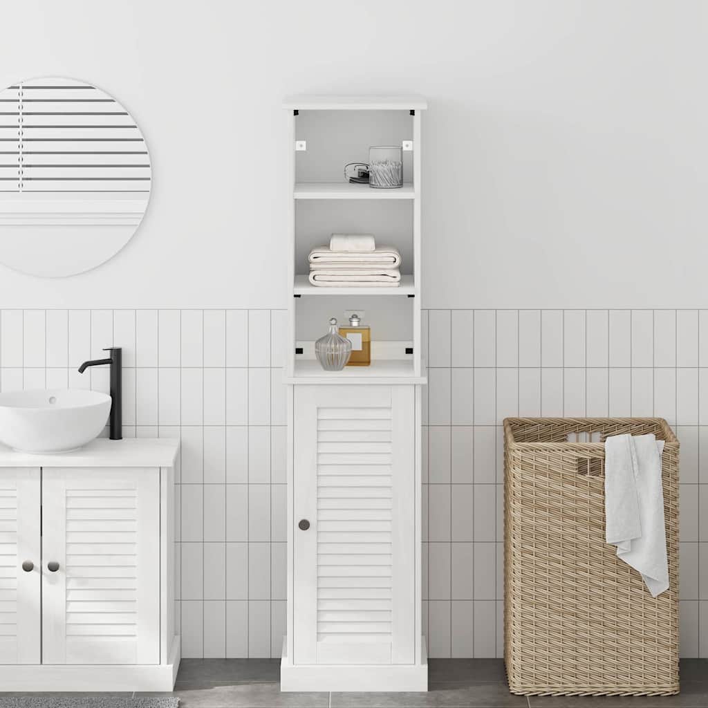 Badrumsmöbelset VIGO 2 pcs Vit och antikvit Massiv furu