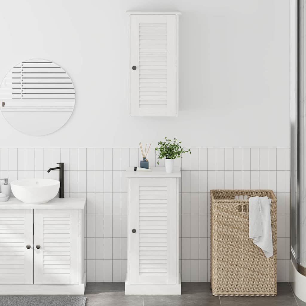 Badrumsmöbelset VIGO 2 pcs Vit och antikvit Massiv furu