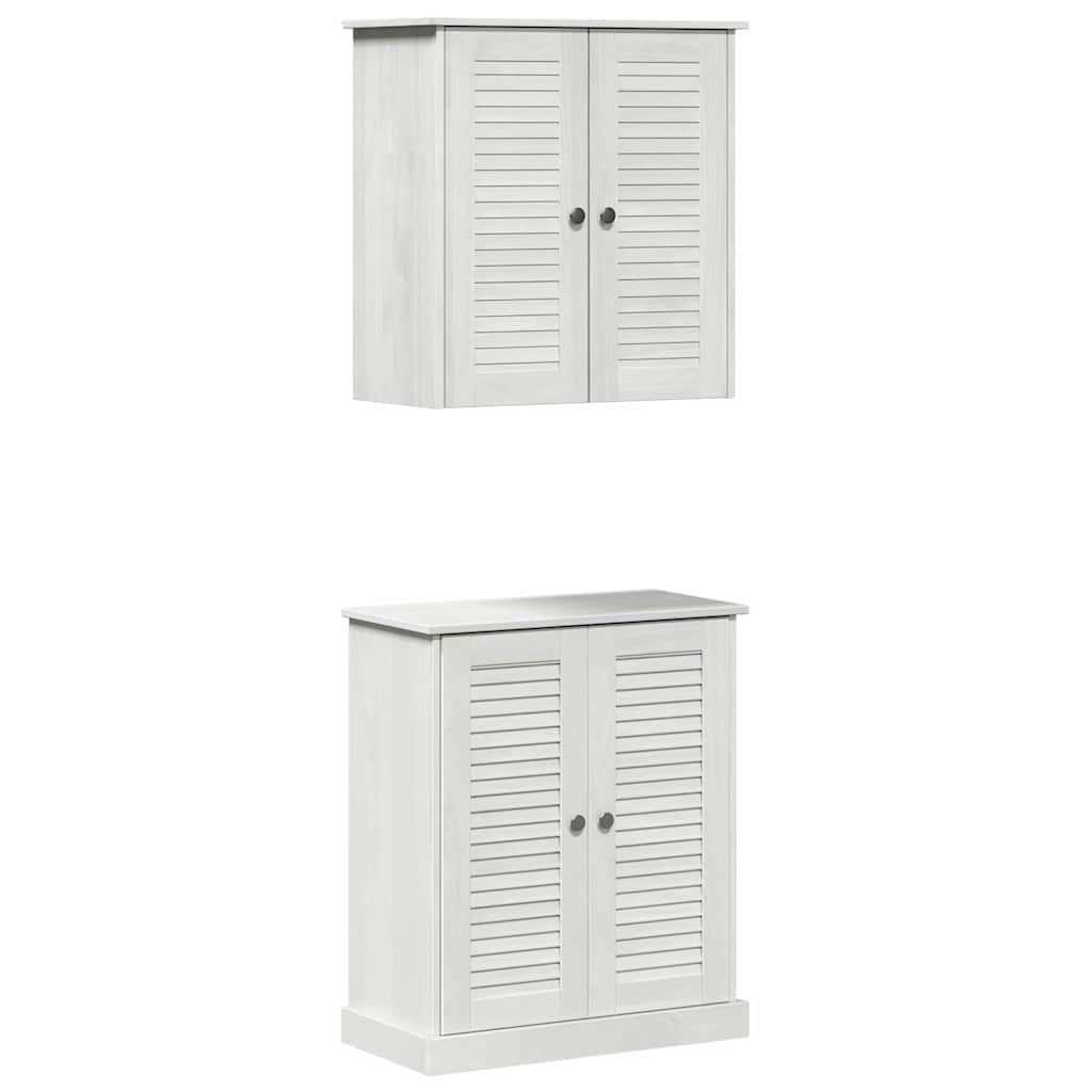 Badrumsmöbelset 2 pcs Vit och antikvit 67,5 x 34 x 80 cm