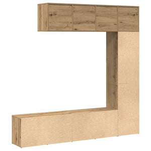 Bokhyllor 3 st artisan ek konstruerat trä