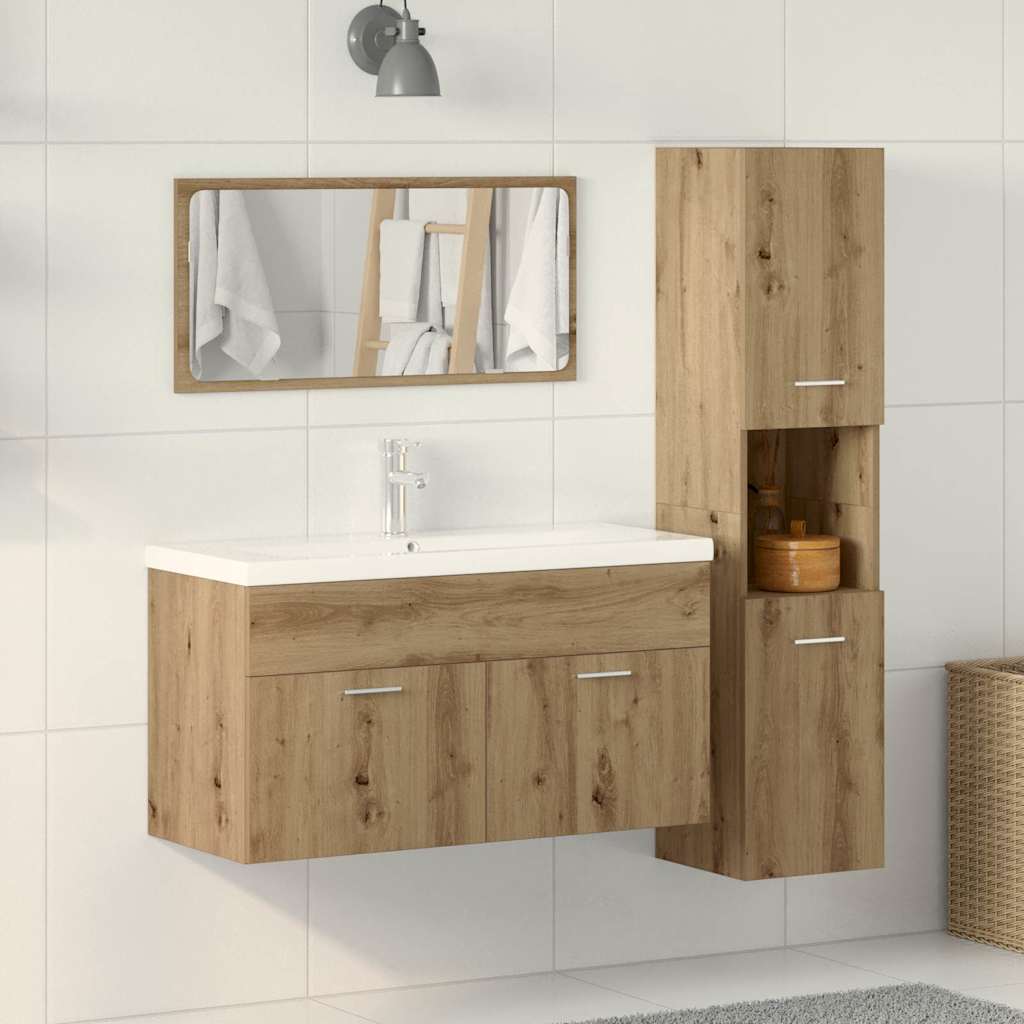Badrumsmöbler set 3 delar artisan ek konstruerat trä