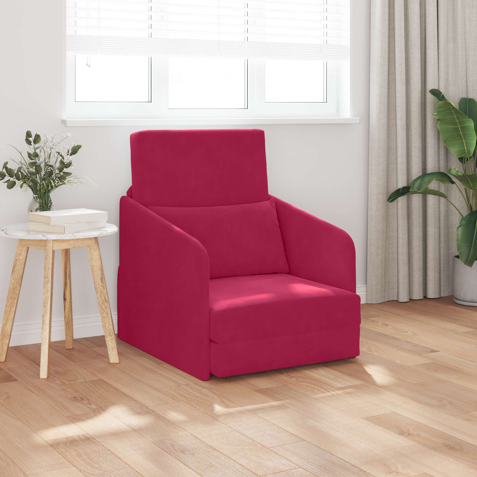 Soffsäng Vinröd 65 x 80 x 83 cm Sammet