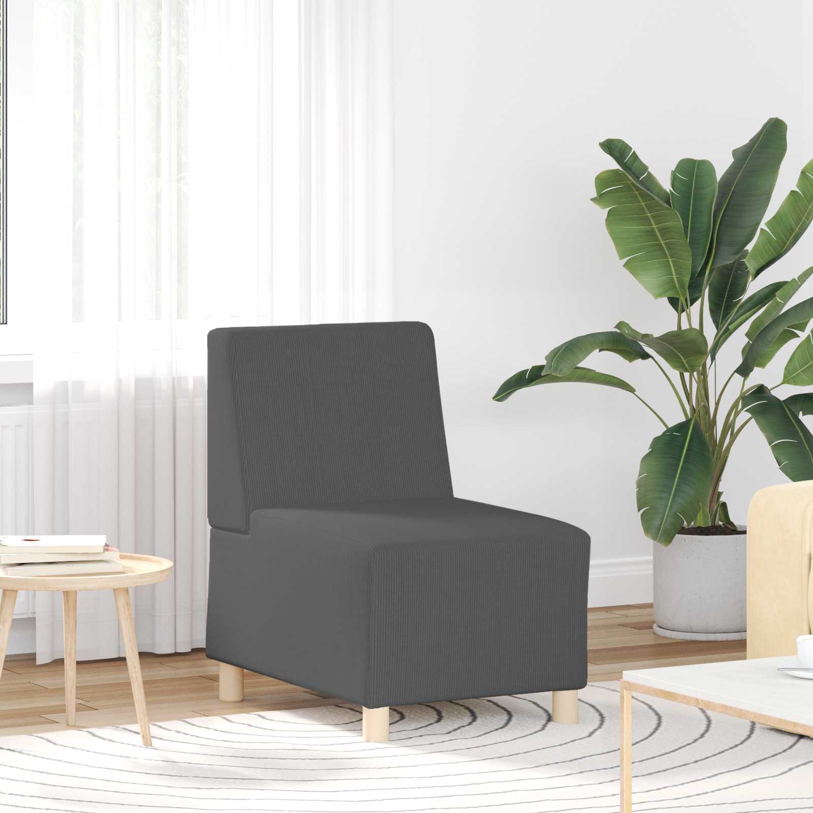 | Modulsofa utan armstöd | Mörkgrå 55 x 74 x 82 cm Kordread tyg
