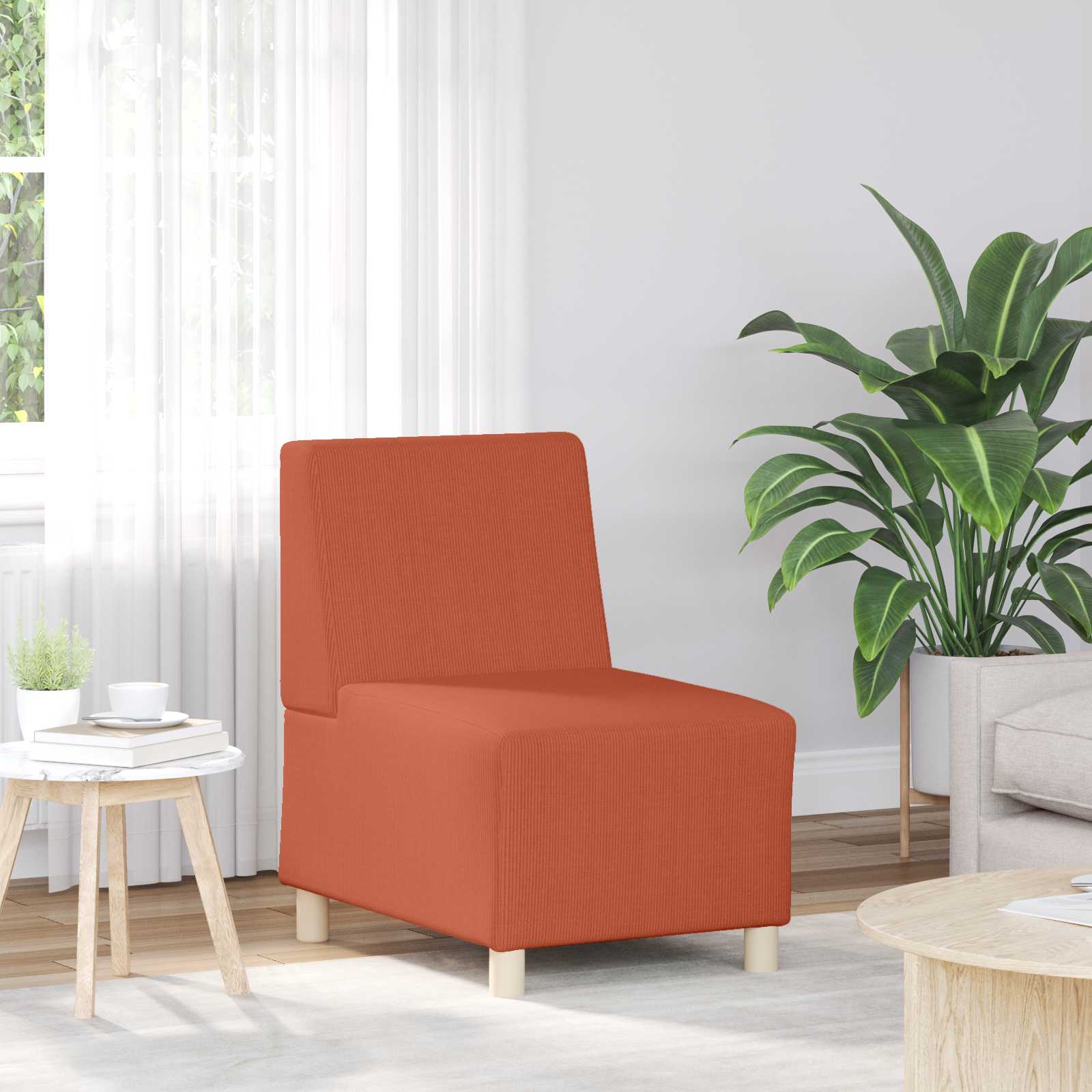 Modulsofa utan armstöd Orange 55 x 74 x 82 cm Kordread tyg
