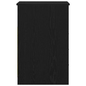 Byrå svart ek 40x50x76 cm konstruerat trä