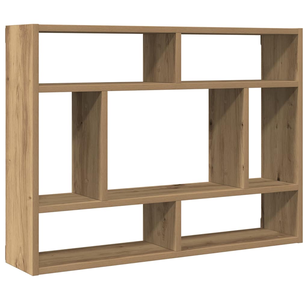 Vägghylla artisan ek 75x16x55 cm konstruerat trä