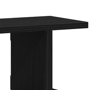 Vägghyllor 2 st svart ek 75x18x20 cm konstruerat trä