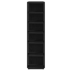 Skohyllor 2 st svart ek 25x27x102 cm konstruerat trä