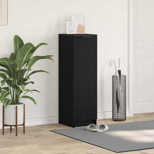 Skoskåp med hylla Svart Ek 29,5 x 35 x 101 cm Konstruerat trä