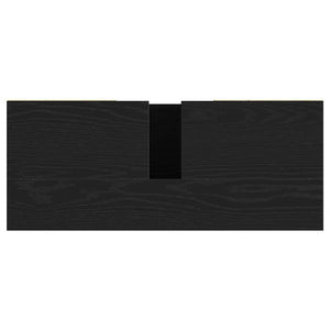 Diskbänkskåp svart ek 80x33x60 cm konstruerat trä