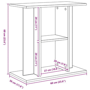 Akvariestativ svart ek 60x30x60 cm konstruerat trä