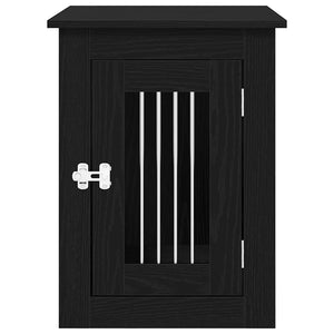 Hundbursmöbler svart ek 45x62x59 cm konstruerat trä