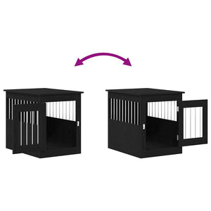 Hundbursmöbler svart ek 55x75x65 cm konstruerat trä