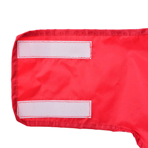 Regnrock för hundar med reflexer polyester röd 2XL