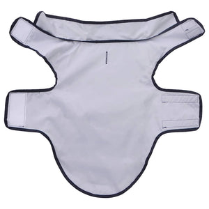 Regnrock för hundar med reflekterande remsor polyester marinblå