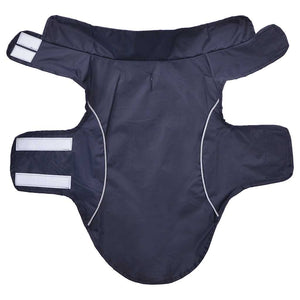Regnrock för hundar med reflexer polyester marinblå S