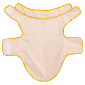 Regnrock för hundar med reflekterande remsor polyester gul XXS