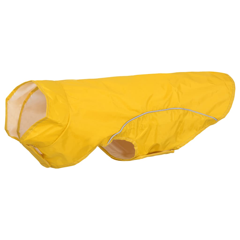 Regnrock för hundar med reflekterande remsor polyester gul L