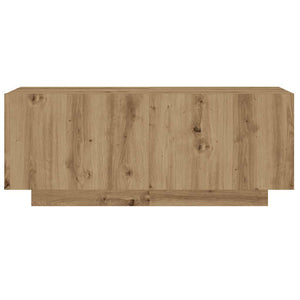 TV-bänk med LED-lampor artisan ek 200x35x40 cm konstruerat trä