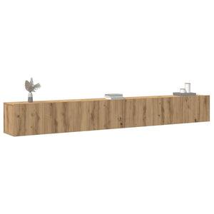 TV-skåp väggmonterat 3 delar artisan ek konstruerat trä