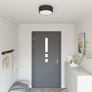 Taklampa med strålkastare Svart 30 x 30 x 13,5 cm tyg