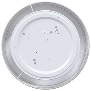 Taklampa med strålkastare Grå 38 x 38 x 13,5 cm tyg