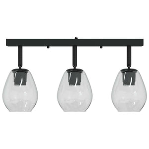 Takspotlight Svart 54 x 13 x 26 cm Glas och Metall