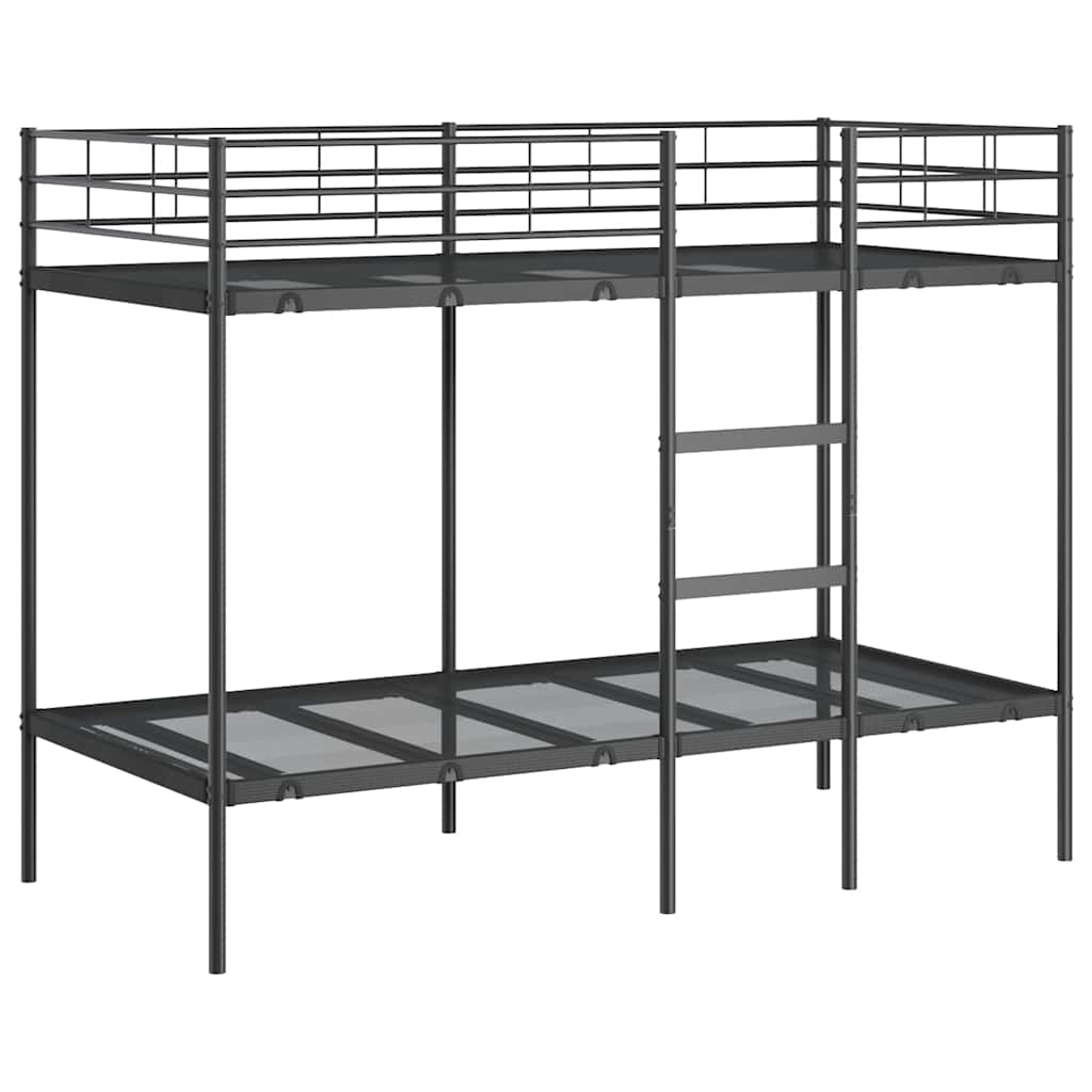 Våningssäng utan madrass svart 90x190 cm stål