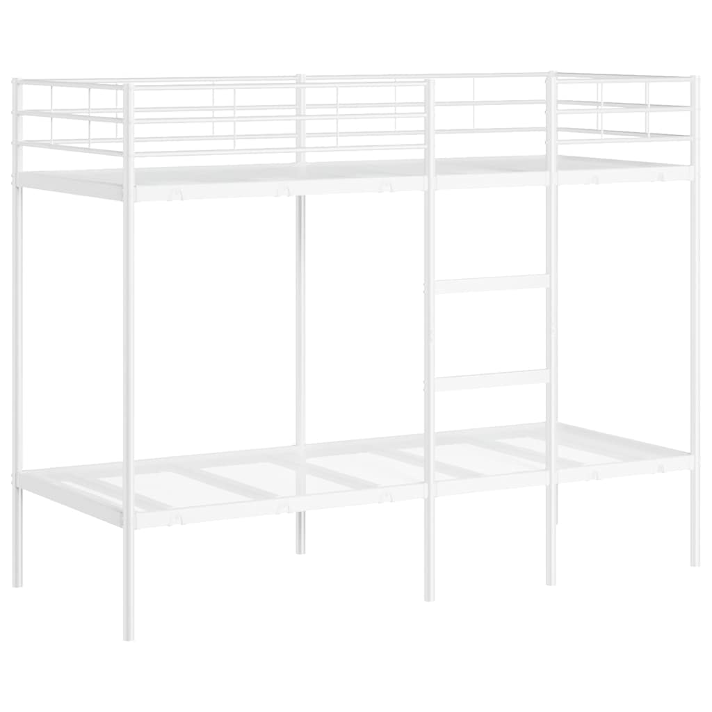 Våningssäng utan madrass vit 80x200 cm stål