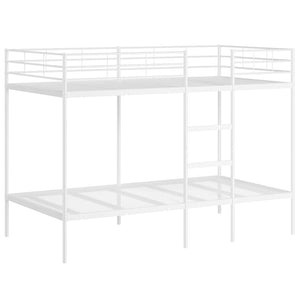 Våningssäng utan madrass vit 100x200 cm stål