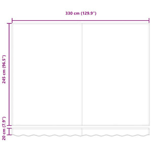 Markisväv Svart 330 x 245 cm Polyester