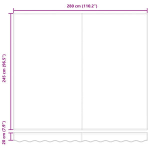 Markisväv Ljusgrå 280 x 245 cm Polyester