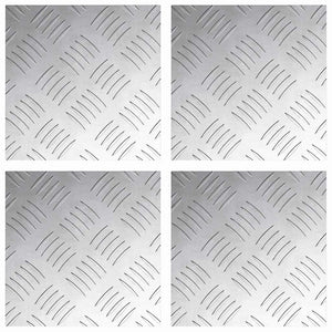 Trappsteg Fyrkantig 4 pcs Silver 20 x 20 cm Aluminium