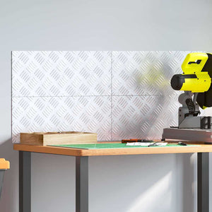 Trappsteg Rektangulär 4 pcs Silver 50 x 20 cm Aluminium