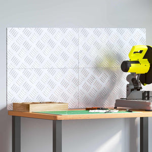 Trappsteg Rektangulär 4 pcs Silver 50 x 25 cm Aluminium