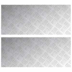 Trappsteg Rektangulär 2 pcs Silver 70 x 30 cm Aluminium