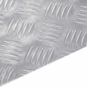 Trappsteg Rektangulär 2 pcs Silver 60 x 50 cm Aluminium