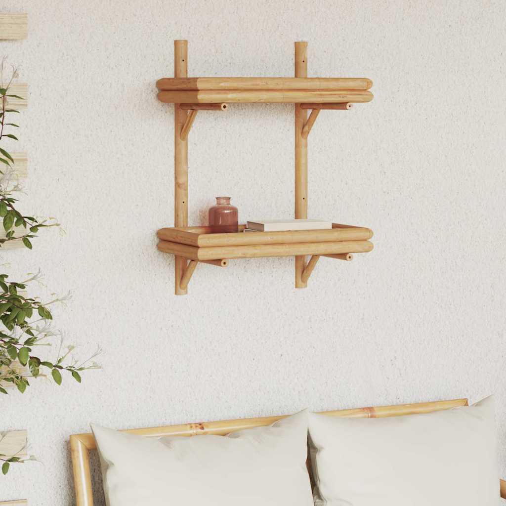 Vägg hylla Väggmonterat Brun 39 x 26 x 60 cm Bambu